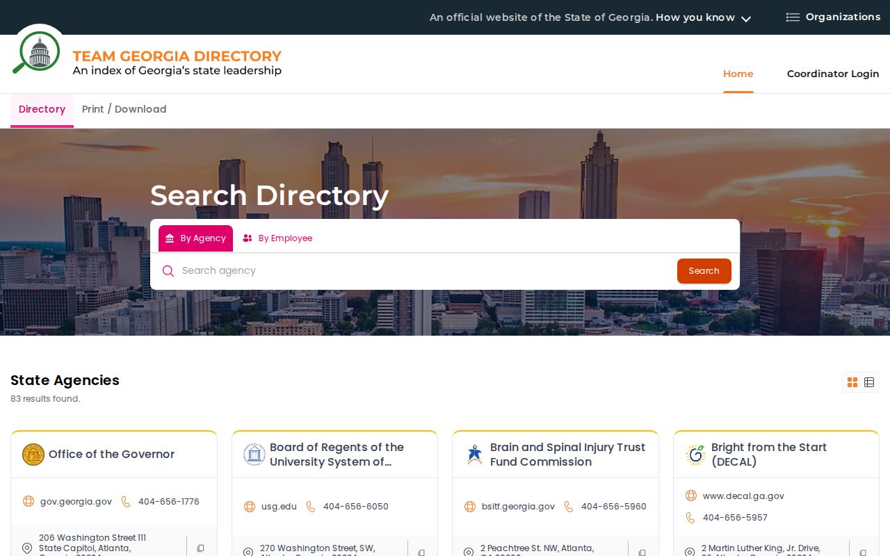 LaGrange people directories through the Team Georgia staff directory